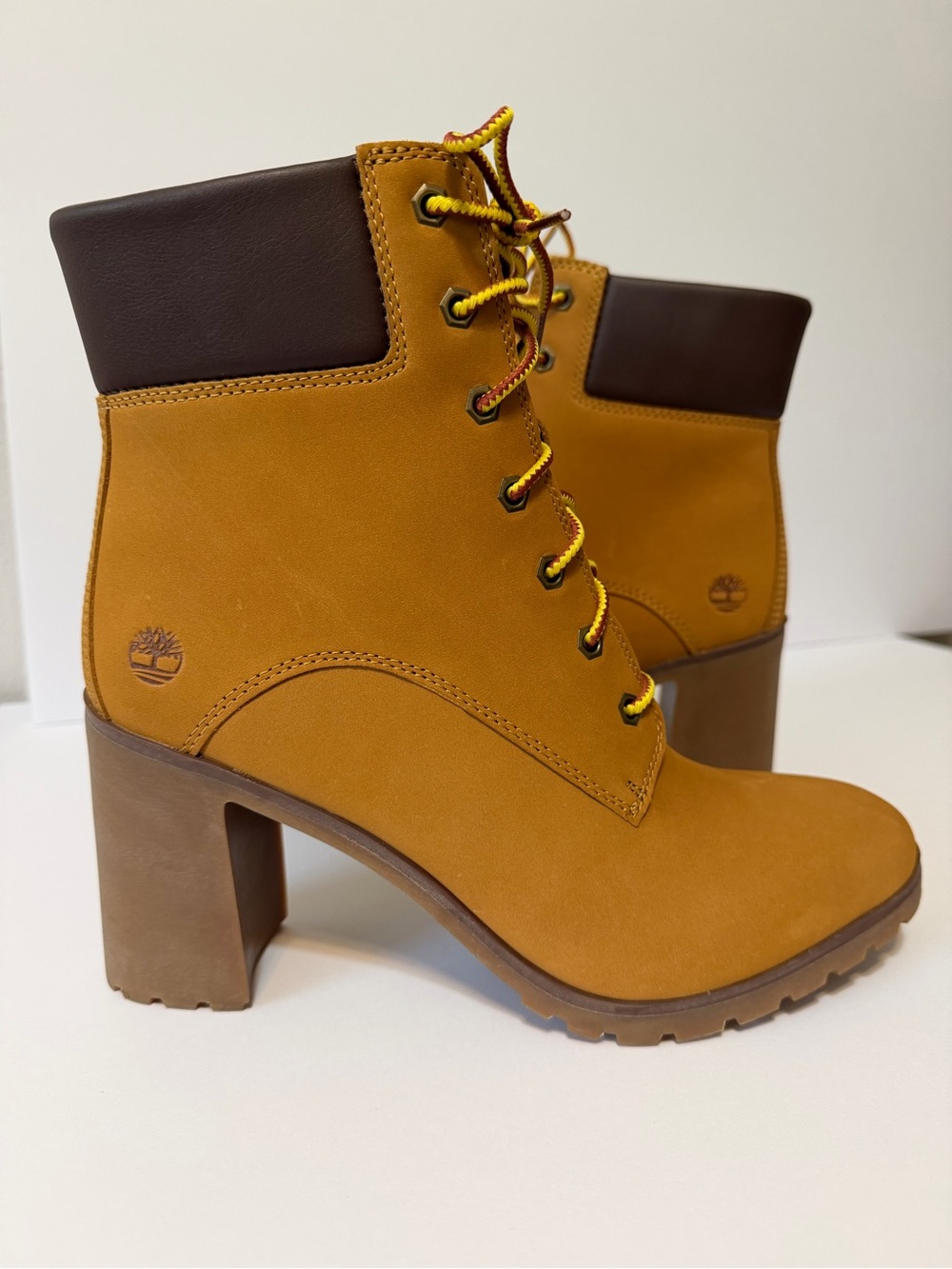 NEW Timberland Women Allington mid Brown Leather Ankle Boot OrthoLite US10 Wheat - Picture 1 of 14